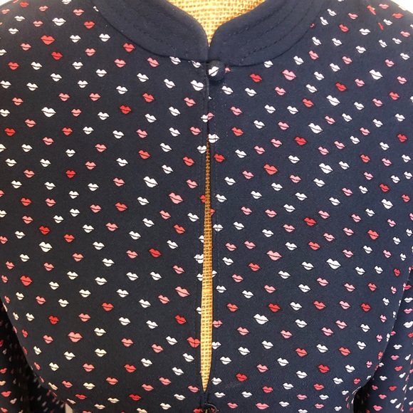 NWOT Kate Spade Lip Print Dress 4 - Picture 2 of 5